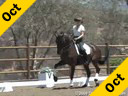 Elizabeth Ball<br>Riding and Lecturing<br>De La Frontera<br>10 yrs. old Hanoverian<br>Training: Intermediaire 2<br>Duration: 45 minutes